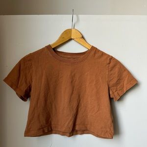 Urban Outfitters Crop T-Shirt in Burnt Orange